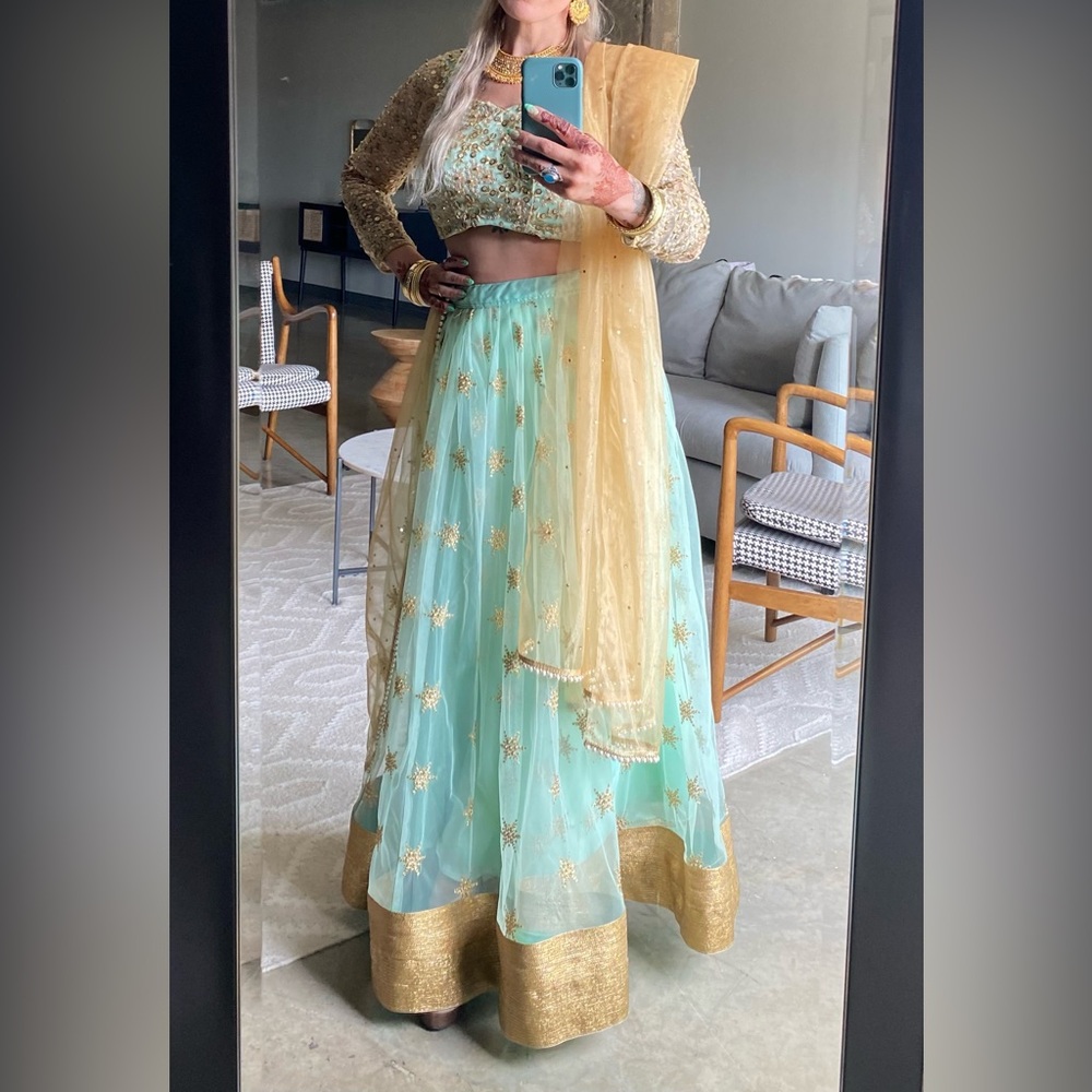 Mint Green Lehengha